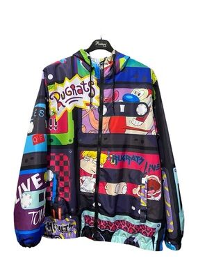 Members Only X Nickelodeon Multicolour Rugrats AOP Windbreaker Jacket